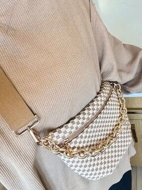 Checkered Crossbody Purse